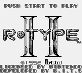 R-Type II Title Screen
